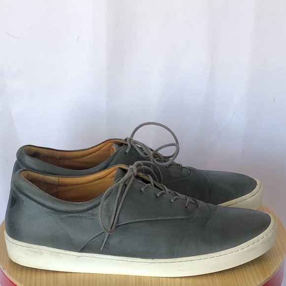 Jak’ gray leather sneakers size 11.5 - Picture 2 of 7